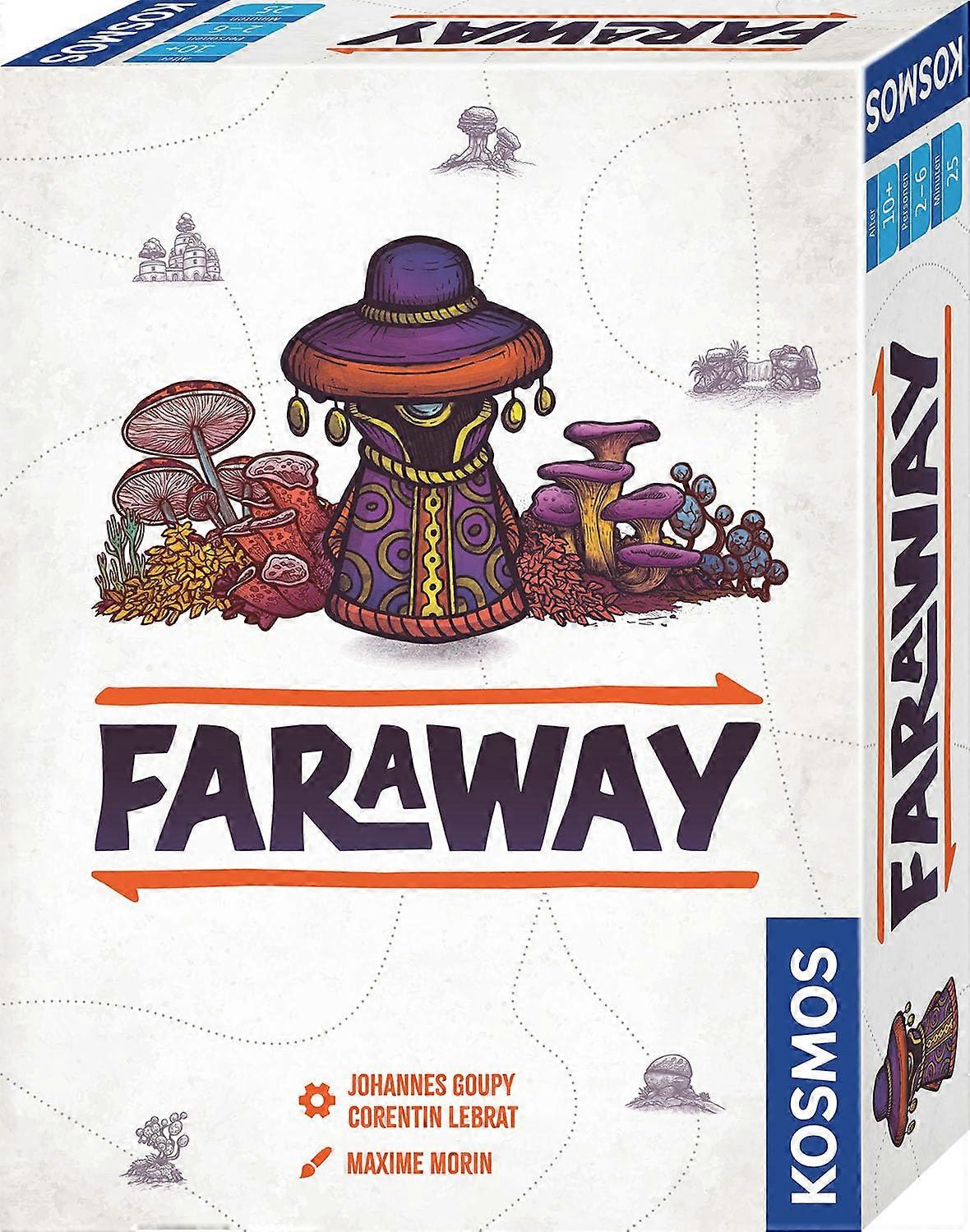 684709 Faraway, an adventurous card game for 26 players aged 10 and up. Basic game.