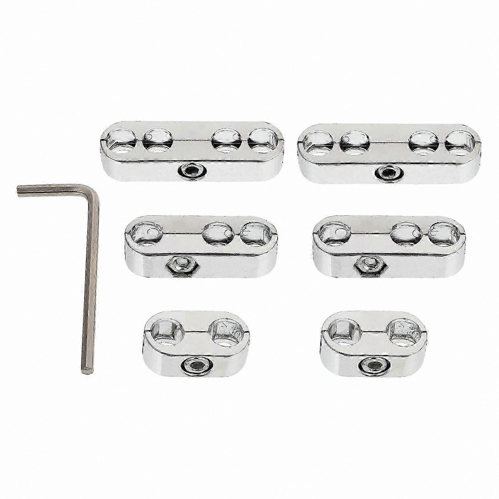 1 Set Chrome Spark Plug Wire Separators for Auto Wire Management Clamps