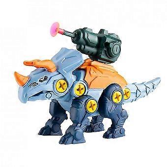 Triceratops/Brachiosaurus/Tyrannosaurus Dinosaur Toys for Kids Take Apart Dinosaur Building Toys DIY Dinosaur Shooting Play Kit