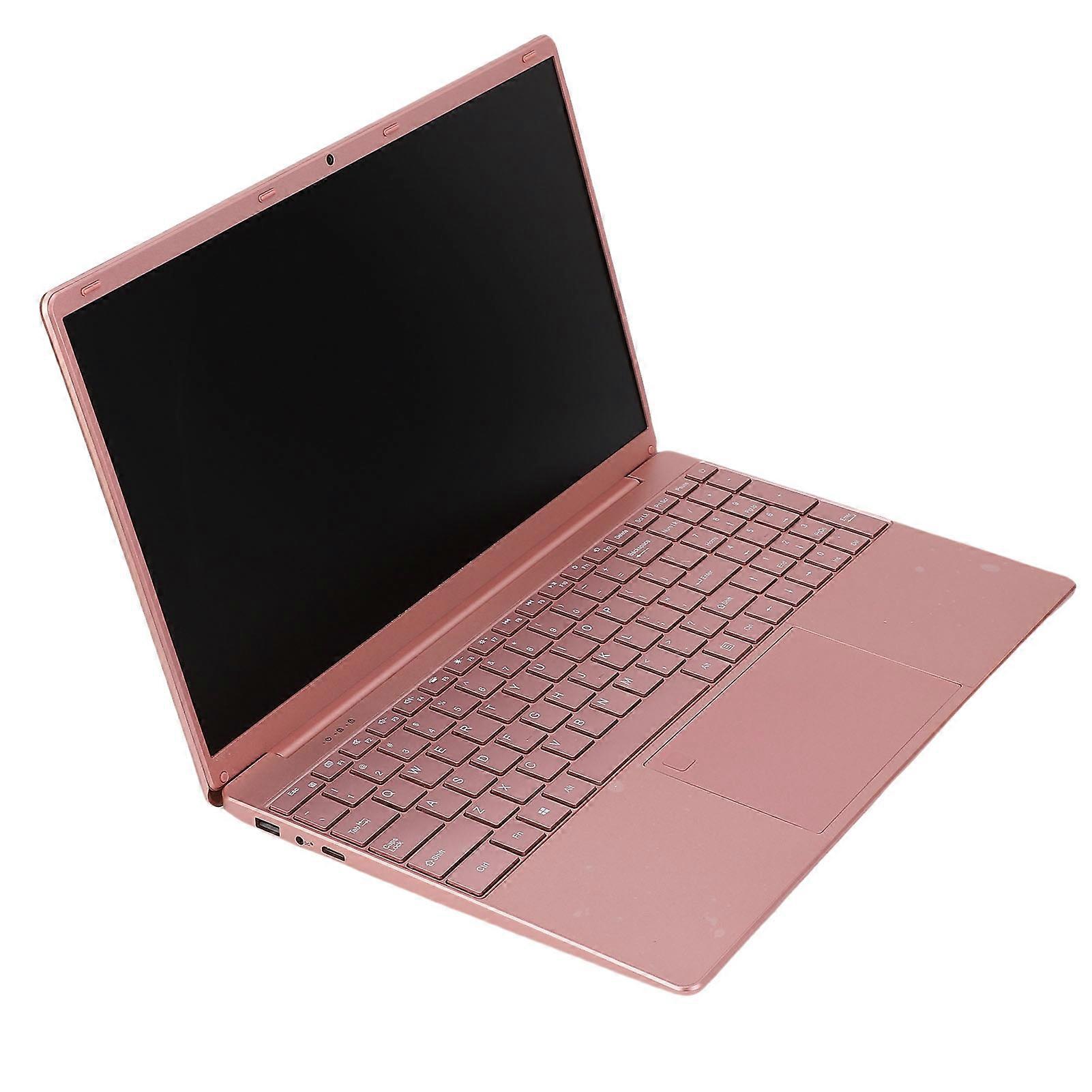 Ordinateur portable de 15,6 pouces pour N5095CPU pour le système Win 11 2.4G 5G WIFI 12GB RAM Ordinateur portable rose avec rétroéclairage par empreinte digitale KB