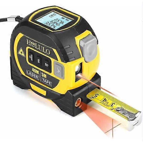 3-in-1 Digital Laser Distance Meter with Cross Laser, 40m Digital Laser Distance Meter, 5m Measuring Tape