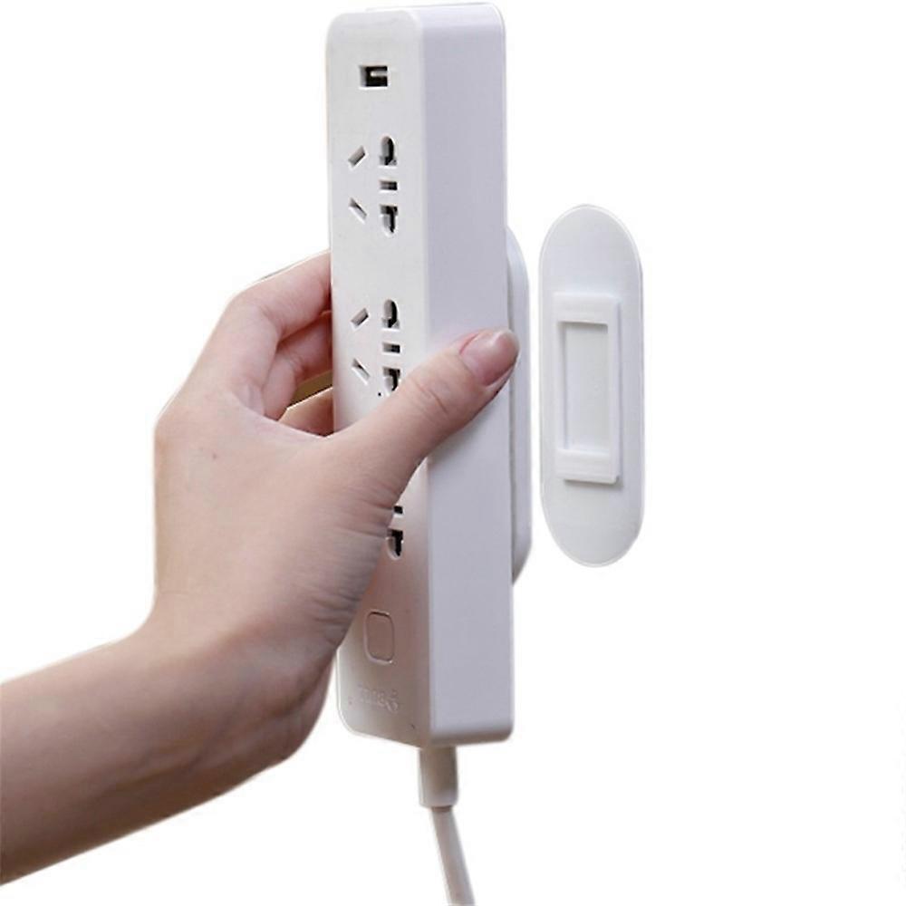 No Drilling ABS Power Strip Holder Wall Mount Cable Management Socket Fixer