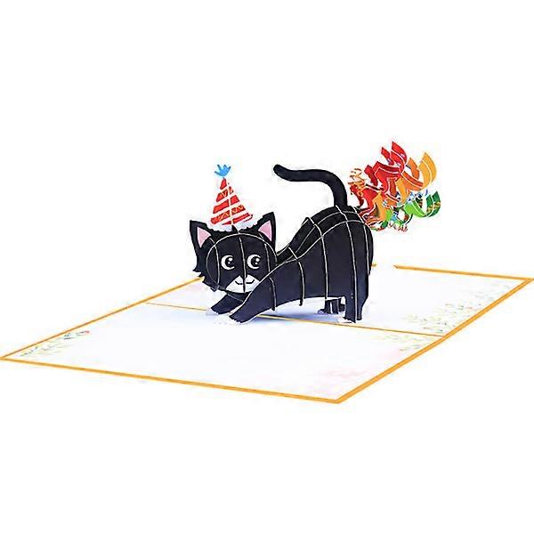 Funny birthday card with rainbow animals, funny pop-up three-