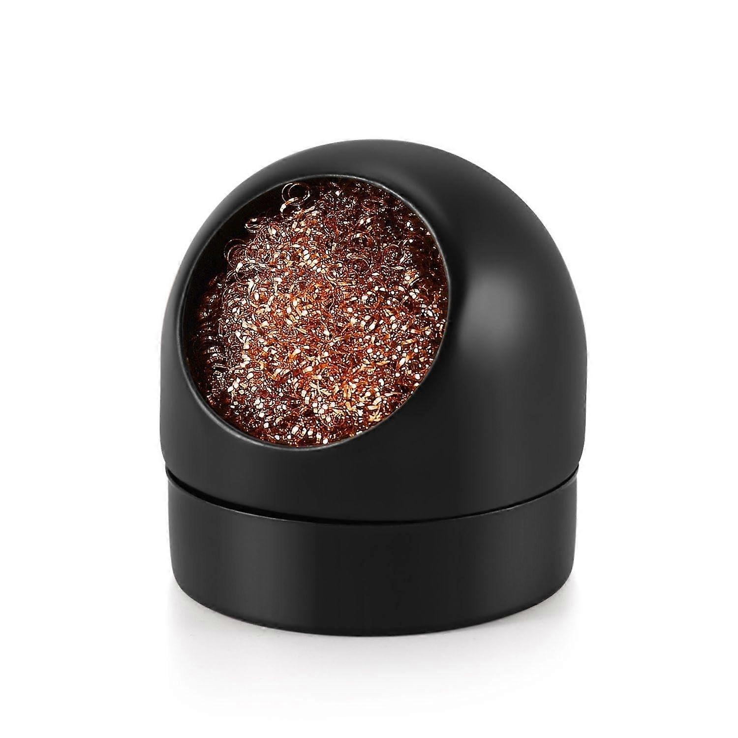 Soldering Cleaner with Brass Wool Sponge and Black Non-Slip Shell for Solder Iron Tip Cleaning - No Water Needed