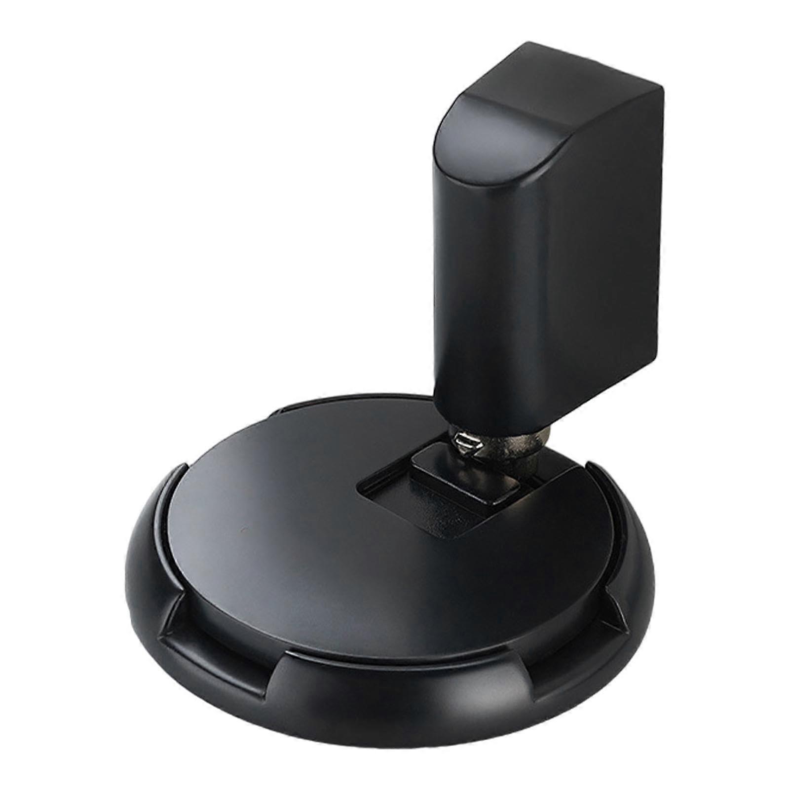 Mechanical Quiet Floor Door Stop, Height Adjustable  No Magnetic Invisible  Heavy Duty Windproof, Courtyard Black