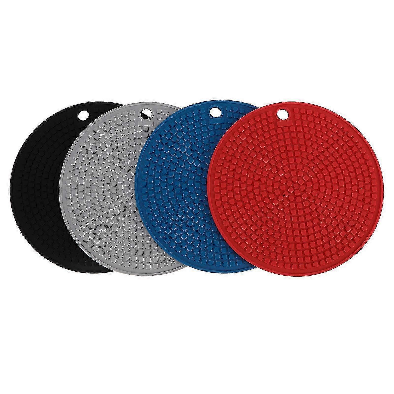 4pcs Silicone Cup Coaster Heat Insulated Table Mat for Coffee