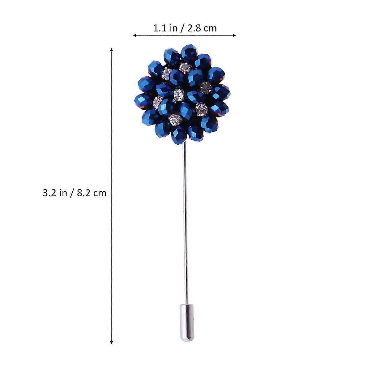 Multi Color Crystal Flower Brooch Pin for Men and Women Add Style and Sophistication to Your Suit