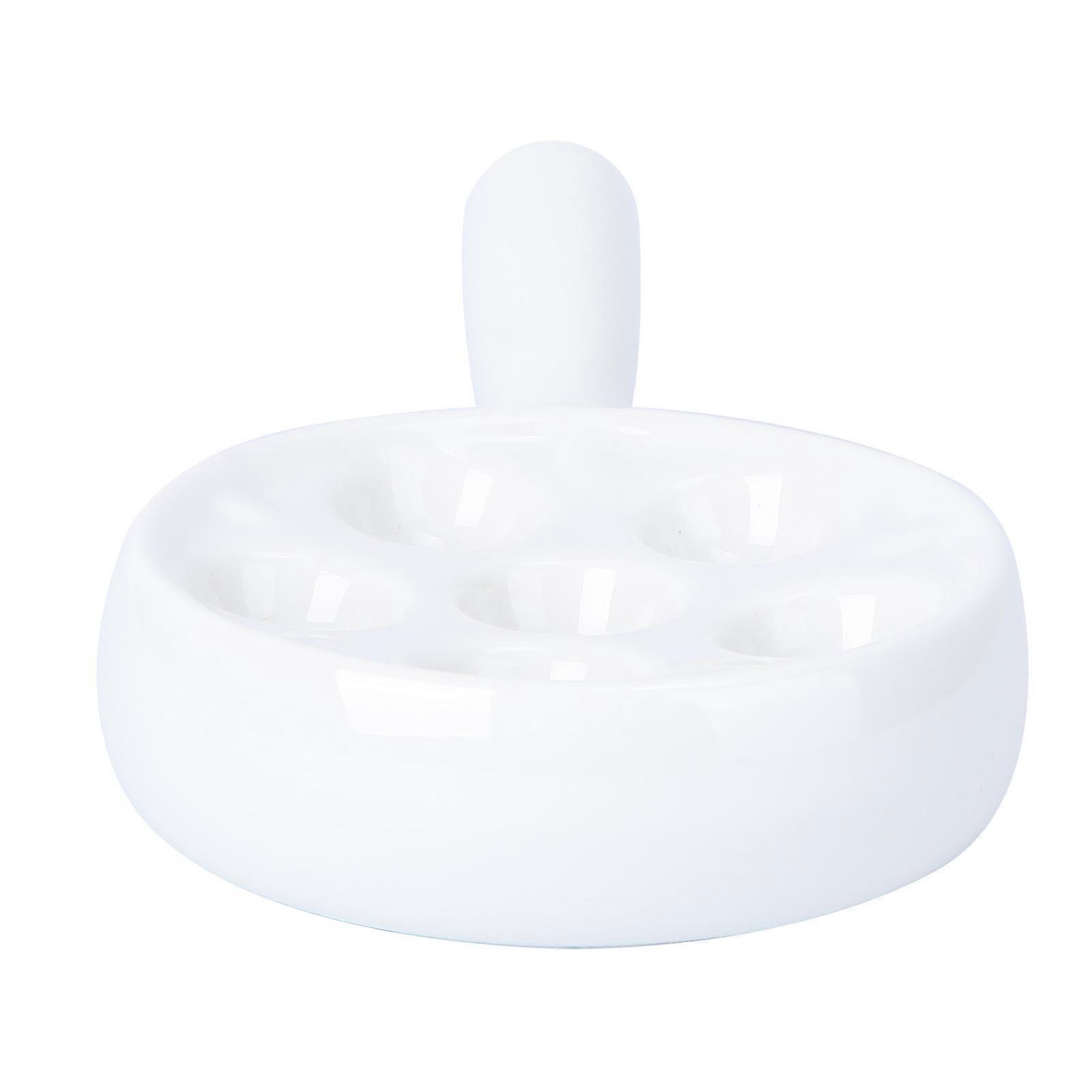 Ceramic Baking Plate with Snail Compartments, Dishwasher Safe White Kitchen Dish for Oven Use