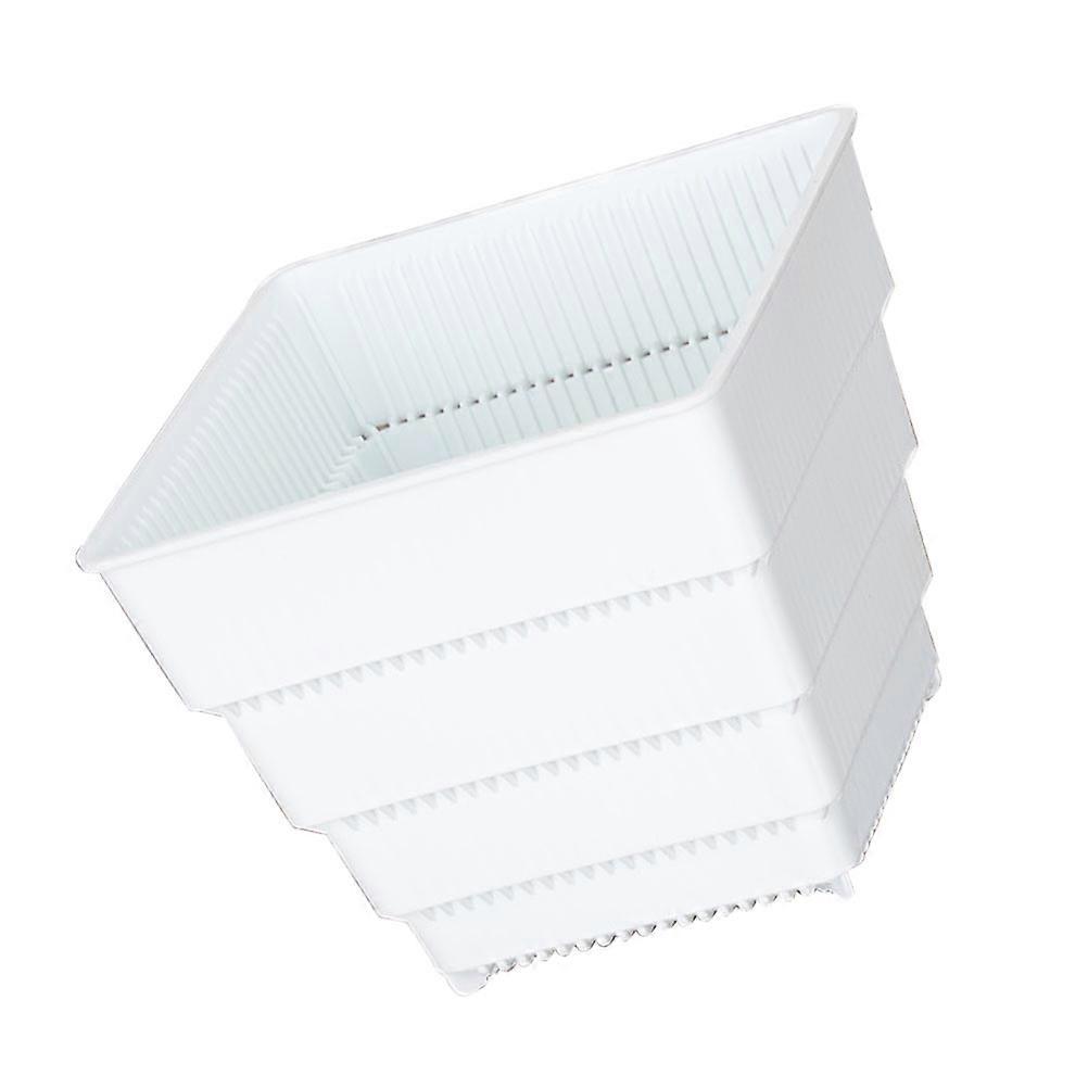 1Pc Square Plastic Flowerpot for Succulents with Breathable Design Chic Home Planter