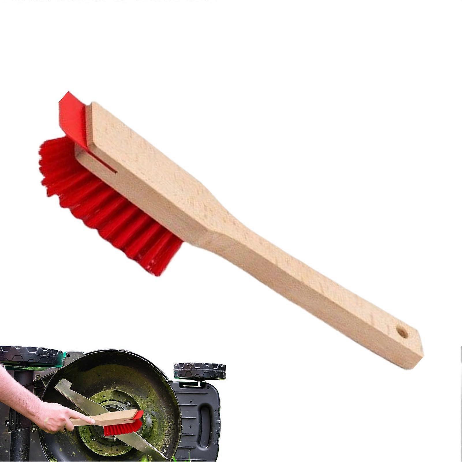 Lawn Mower Deck Cleaning Scraper Brush with Long Handle