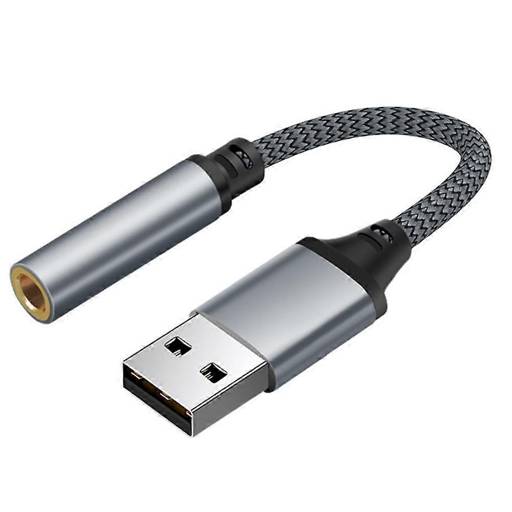 1Pcs USB To 3.5mm Audio Cable USB External Sound Card Adapter Adapter Earphone Connection 3.5mm K9S5