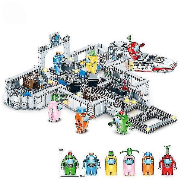 Timubike 528pcs ゲームスペースコンバットベースカプセルエイリアンビルディングブロックドールモデルレンガキッズパッケージギフト