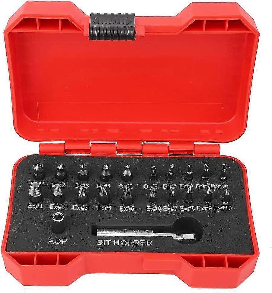 Screw Extractor Kit - 22 Piece Screw Extractor Left Hand Thread Tool Set Durable Hardware Acces