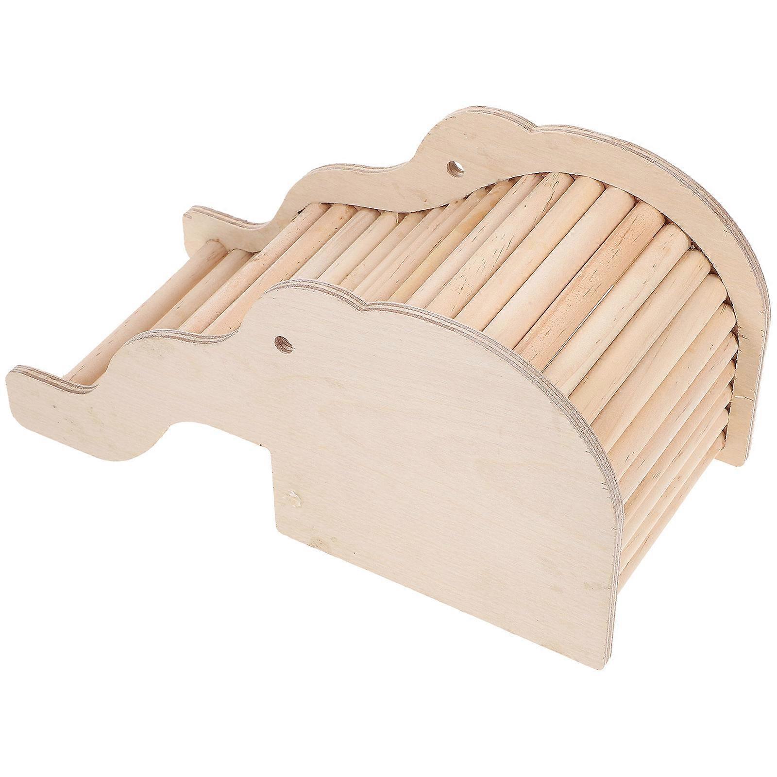 Hamster Hideout House Wooden Ladder Climbing Toy Small Pets Hiding Nest Pet Cage Ladder Nest Toy