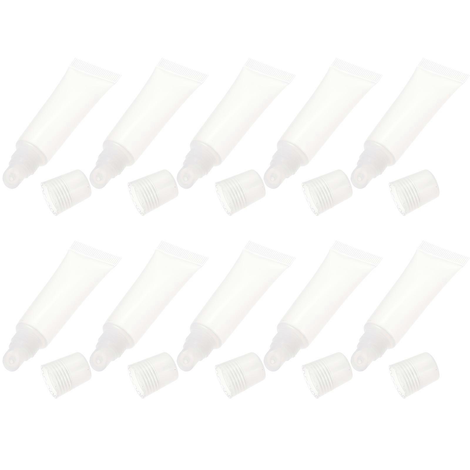 10Pcs Refillable Lip Glaze Bottles Transparent Storage Tubes For Women And Girls Mini And Compact Design 10ml