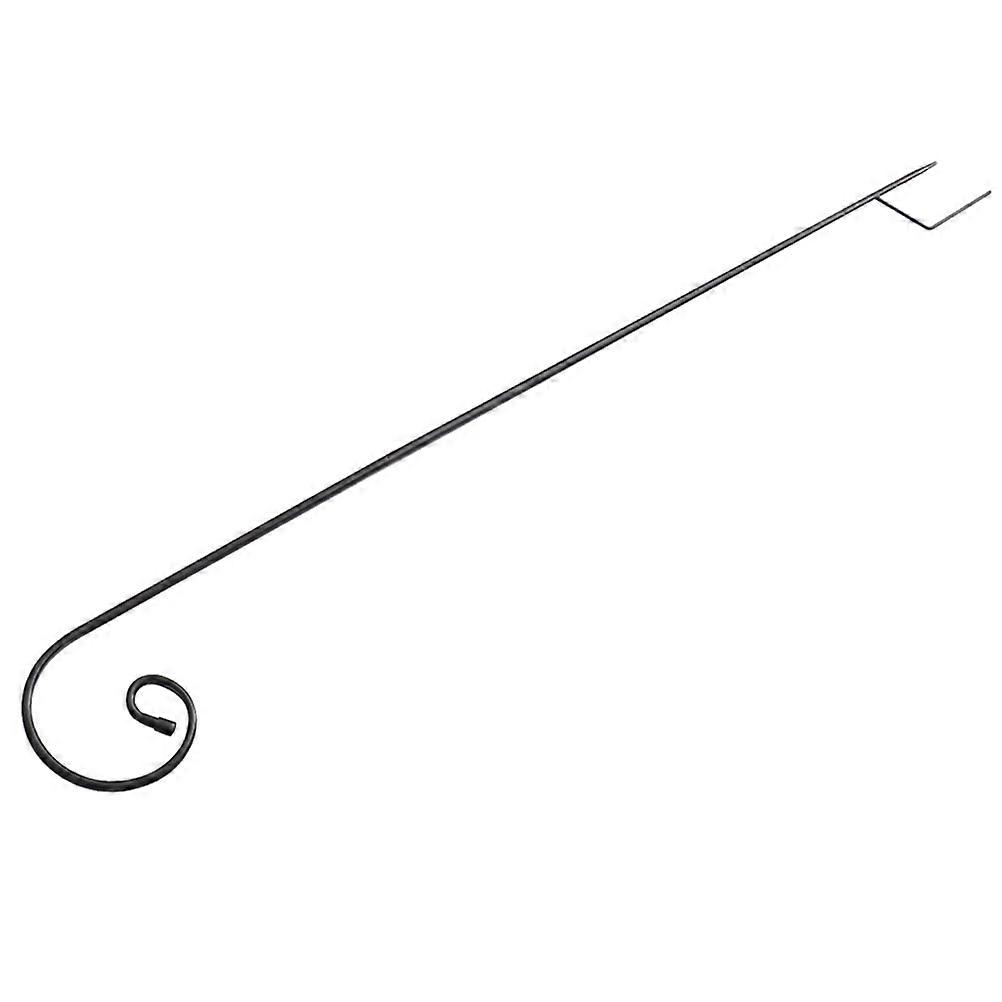 Outdoor Iron Shepherd Hook Multi-Functional Rust-Resistant Black 120X10CM For Hanging Items 1Set