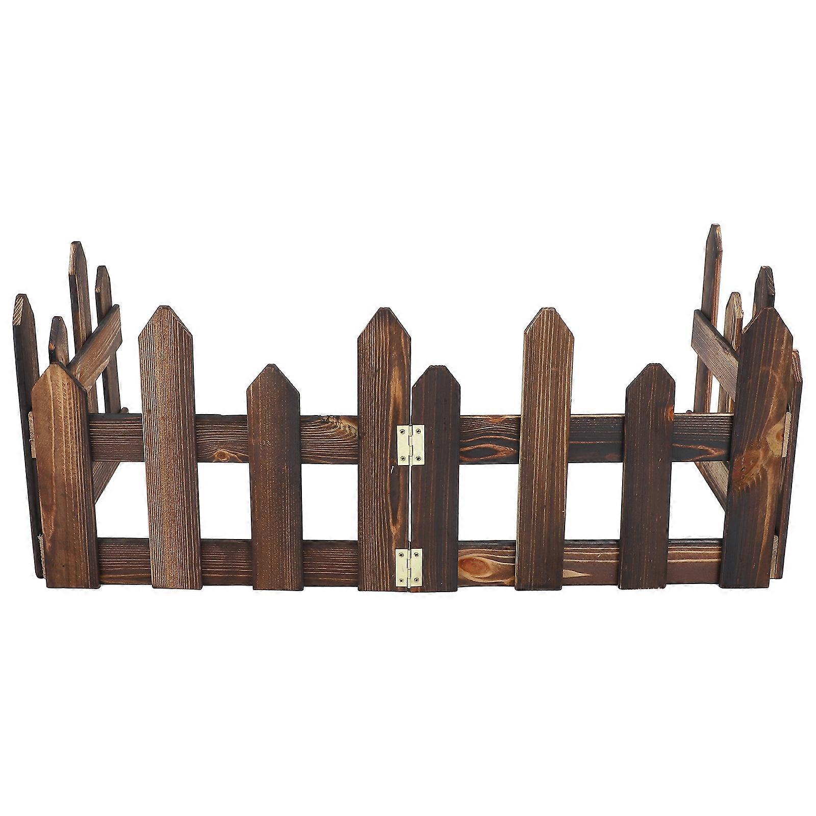 Wooden Flowerbed Border Solid Wood Fence Replacement For Balcony Railing Simple And Elegant Design Ensure Privacy 1Pack