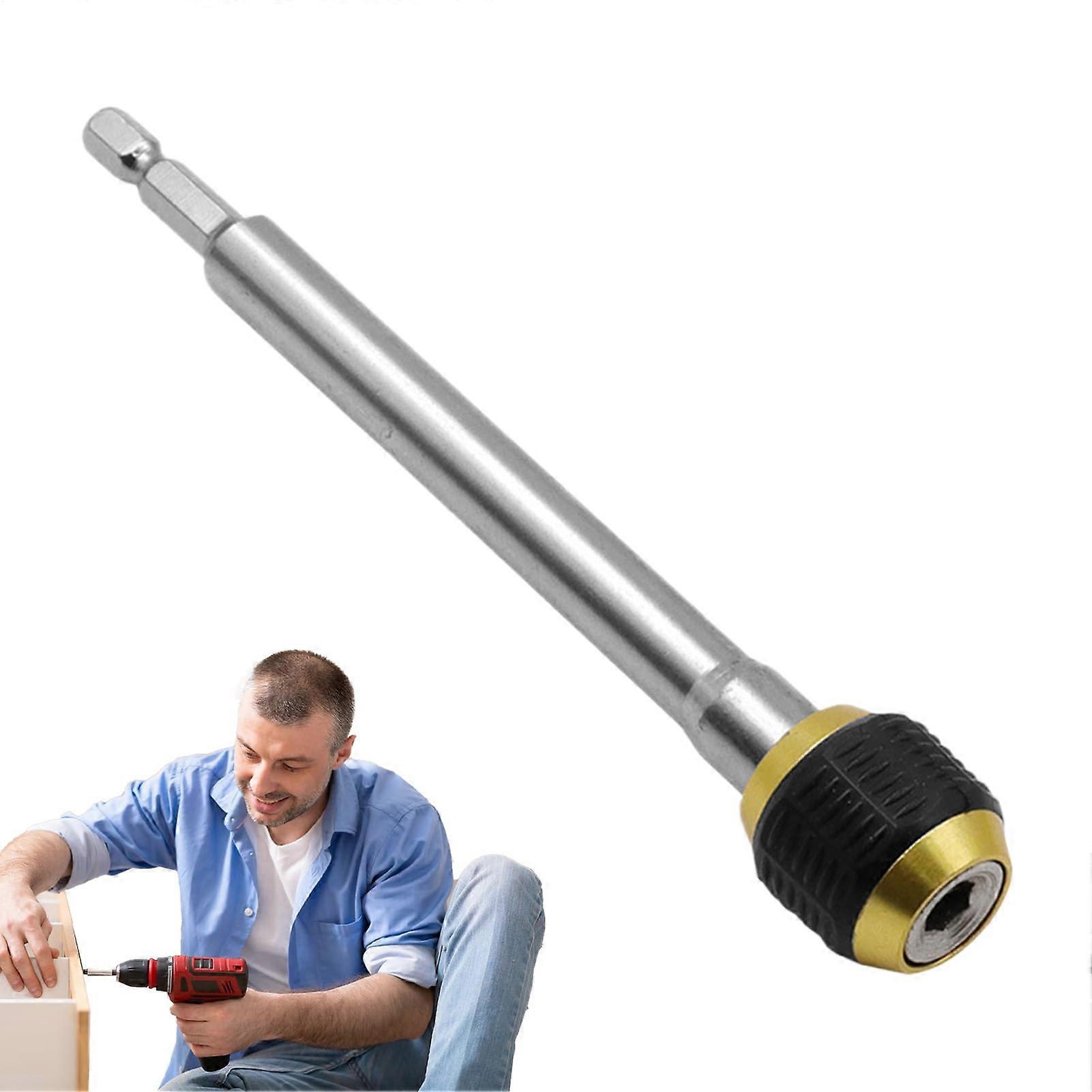 Drill Bit Extension Rod 0.13 x 16.8 Inch Self-Locking Hexagonal Quick Release for Electric Screwdrivers and Power Tools