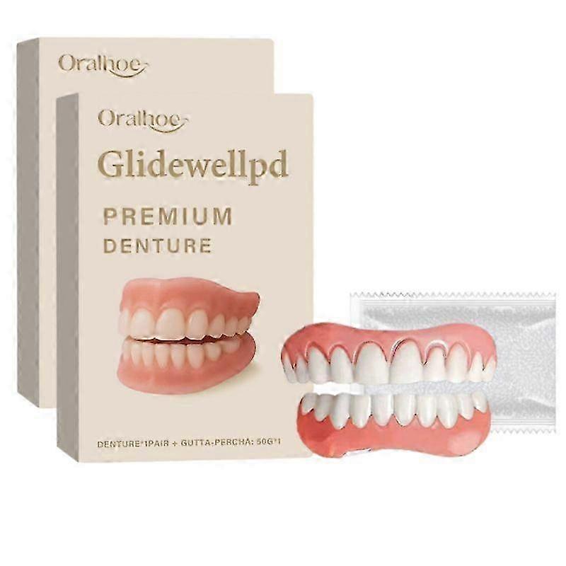 Advanced Customized Full Denture Set, Silicone Reline Denture Set 25-26s