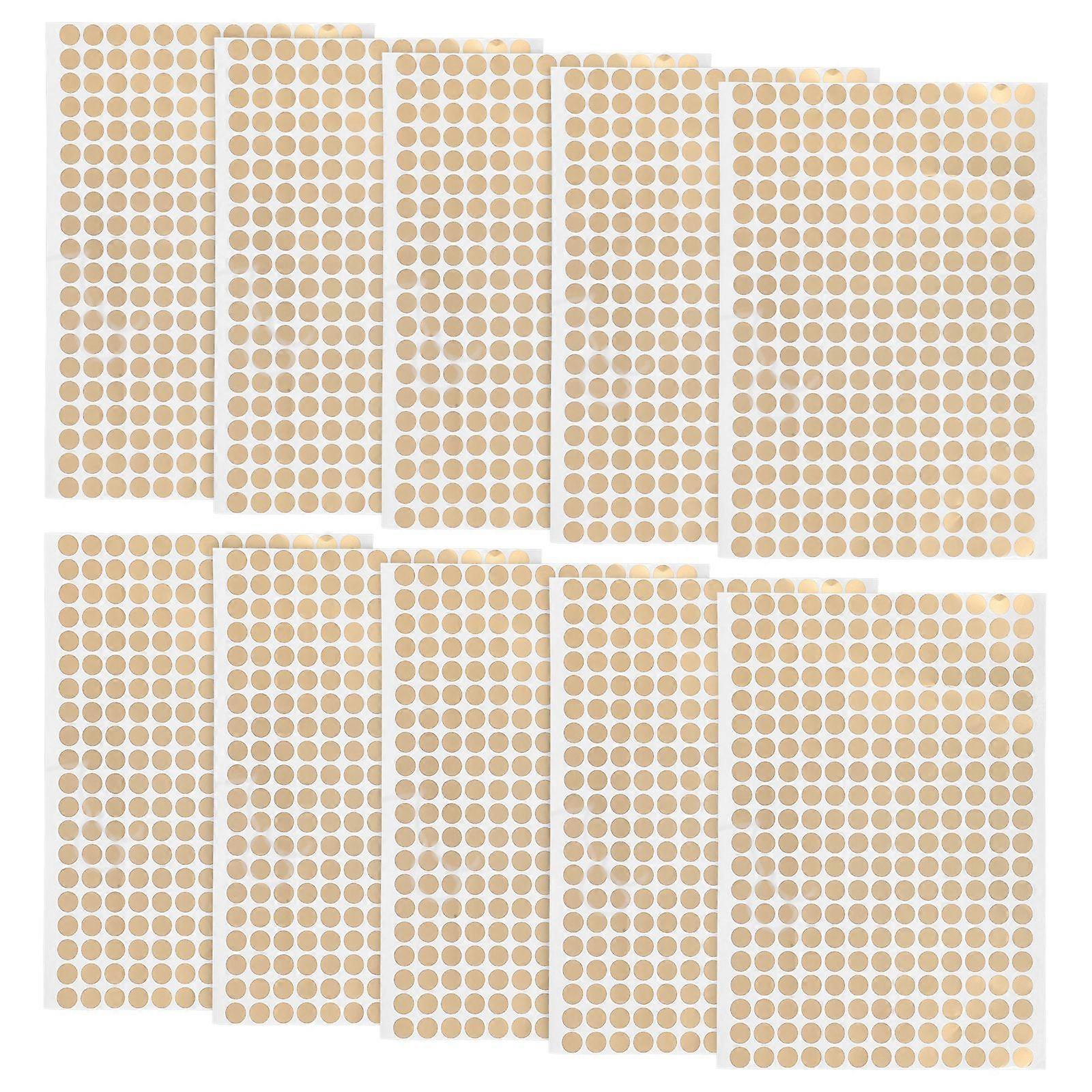 10 Sheets Adhesive Circle Coding Labels Dot Label Stickers Gift Round Dots Stickers