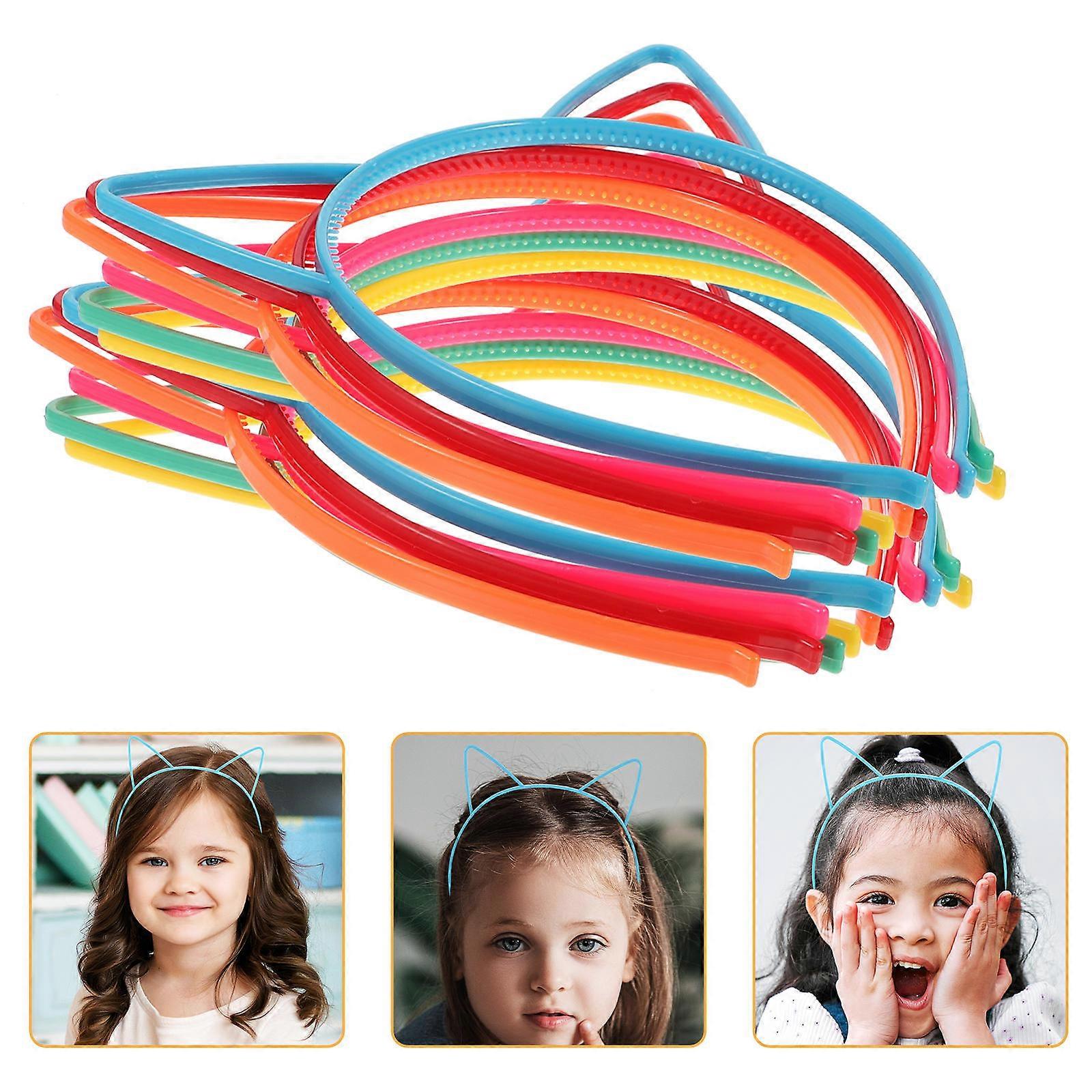 Adorable Cat Ear Headband for Girls and Women Made of Plastic in Assorted Colors One Size Fits Most