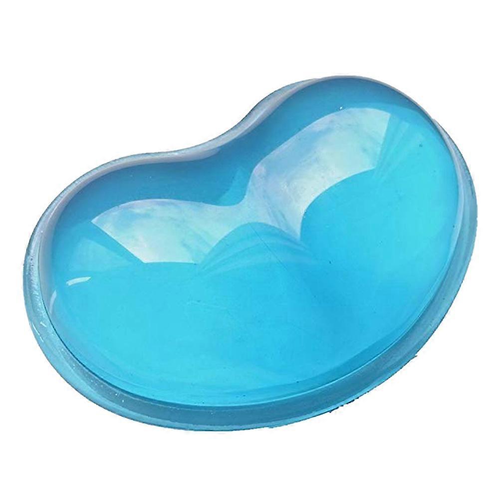 Fashion Heart Silicon Mouse Pad Clear Wristband 1 Set Desktop Computer Mousepad Keyboard Support Cushion Wrist Rests Blue