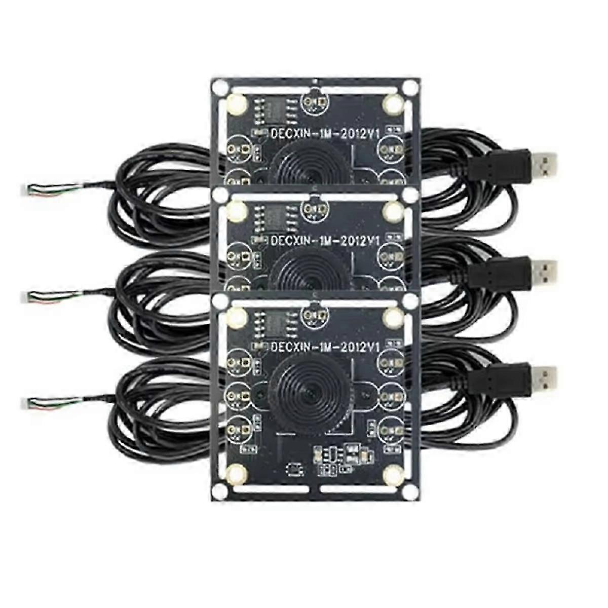 New 3PCS 100 Degree Camera Module 1MP OV9732 1280x720 USB Free Driver Manual Focus,with 3+2 Meter C
