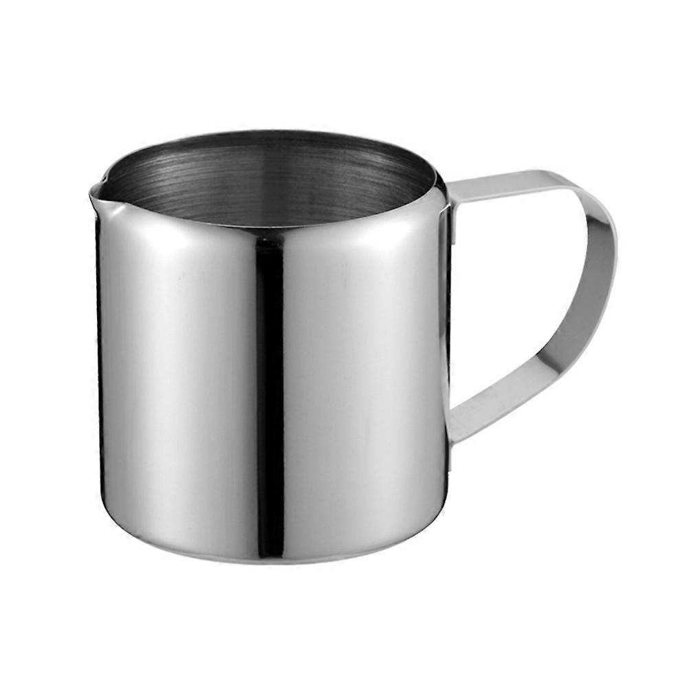 Portable Stainless Steel Milk Cup Large Capacity Container Silver 85.5ml For Daily Home Life Use 1Pack