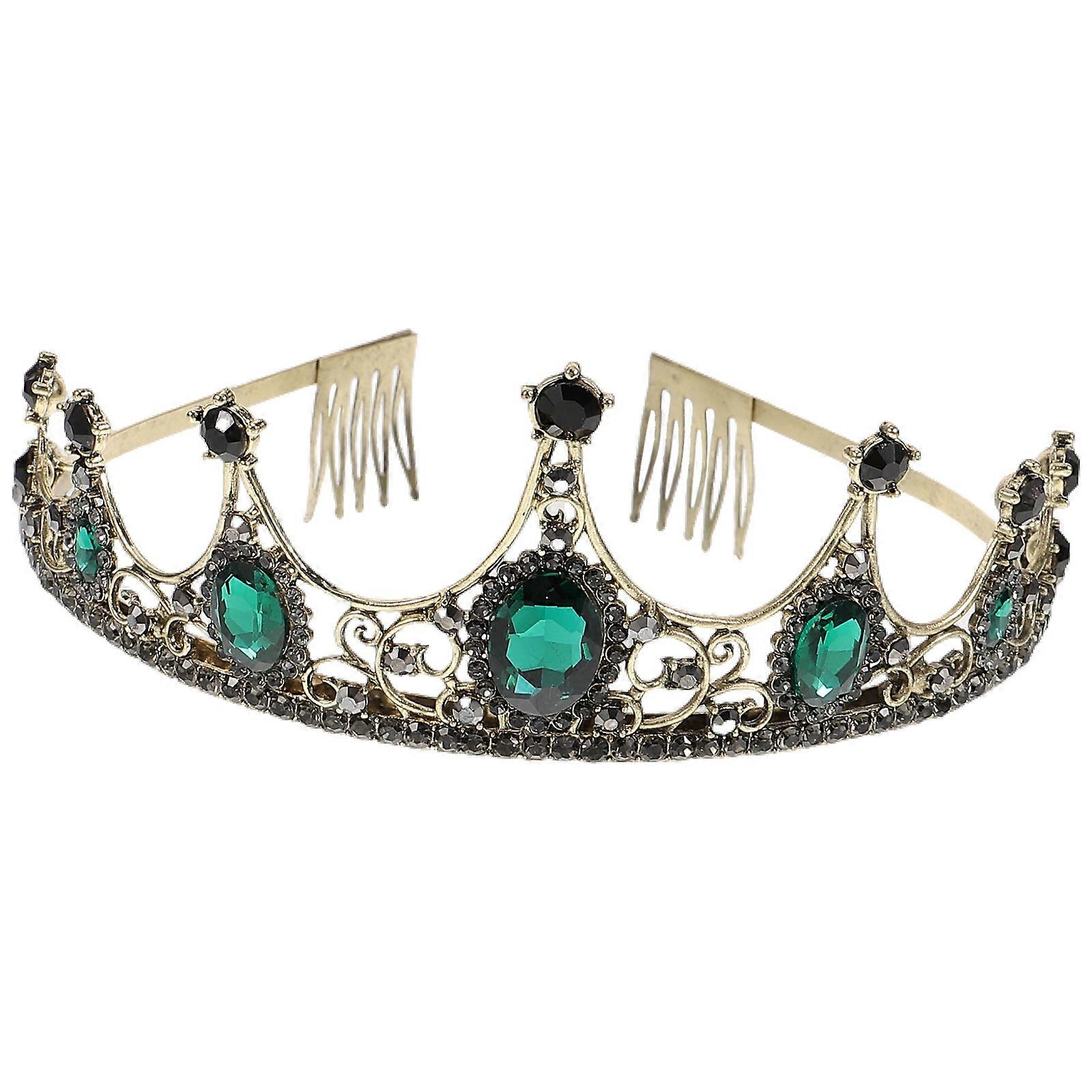 ファッションラインストーンヘアフープブライダルクラウン、耐久性のある合金素材マルチカラーを使用した装飾用