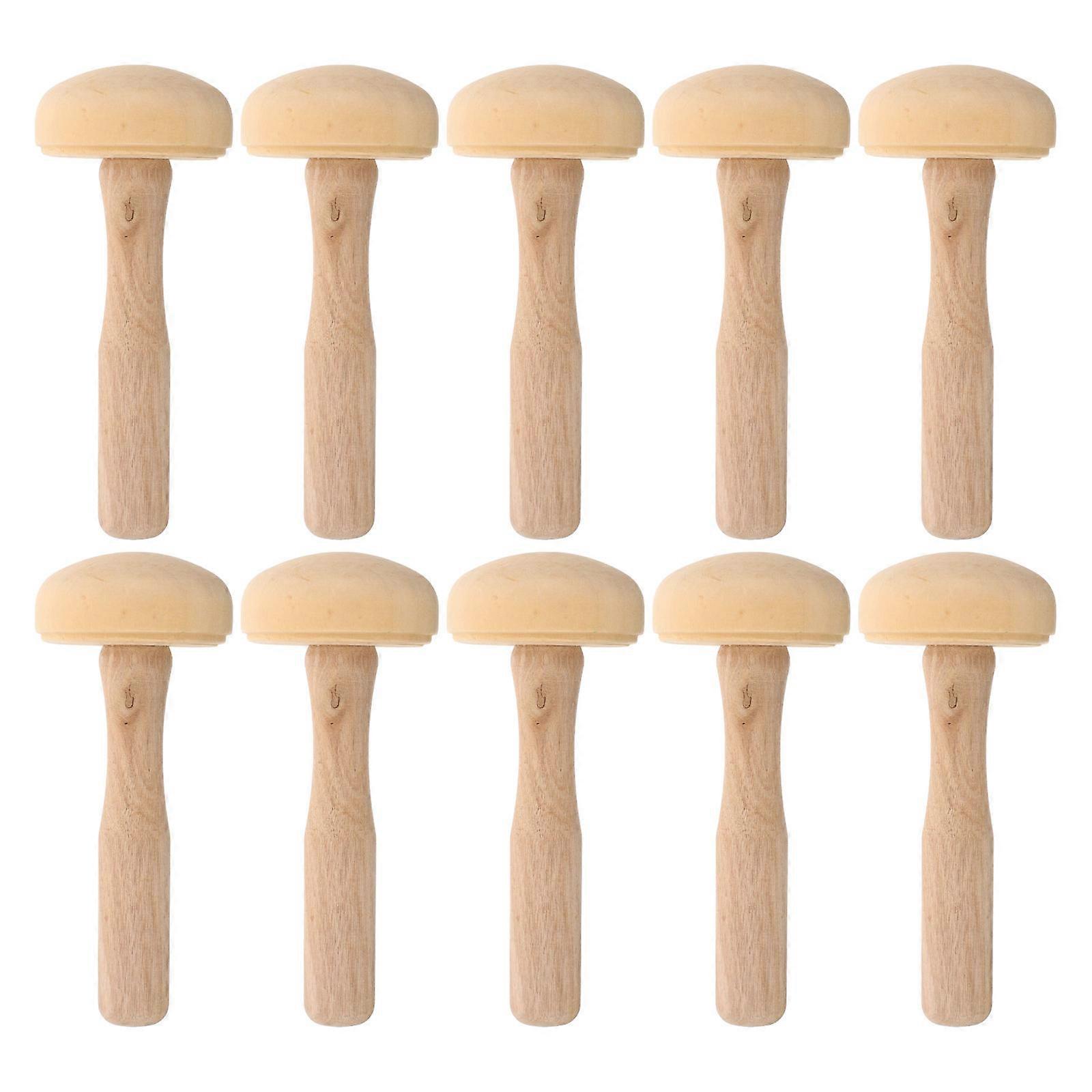 10pcs Ink Rubbing Tools Wood Printmaking Drawing Roller for Painting