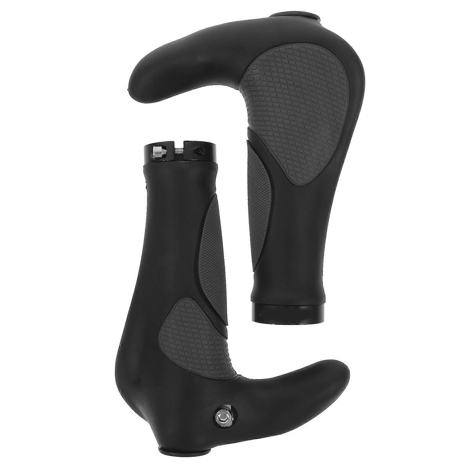 Durable Bike Handlebar Grips with Ergonomic Design and Nonslip TPR Cover for Comfortable Ride Black