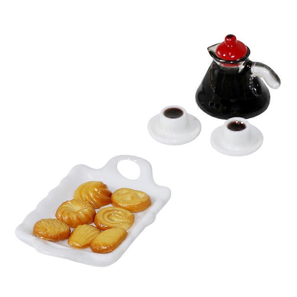 Ceramic Miniature Food Set for Decoration Assorted Color Safe Durable Educational Model