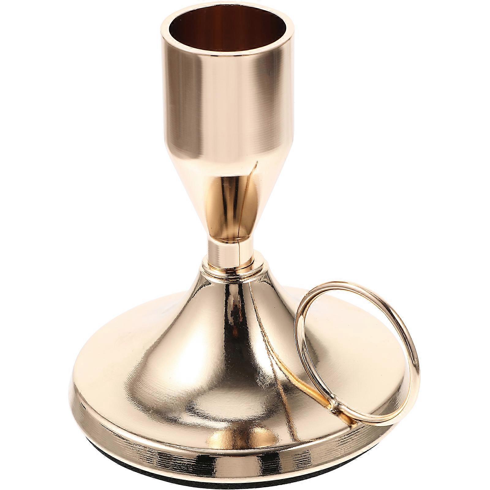 Delicate Desktop Candle Holder Tiny Metal Ornament Perfect For Christmas And Parties 1Set