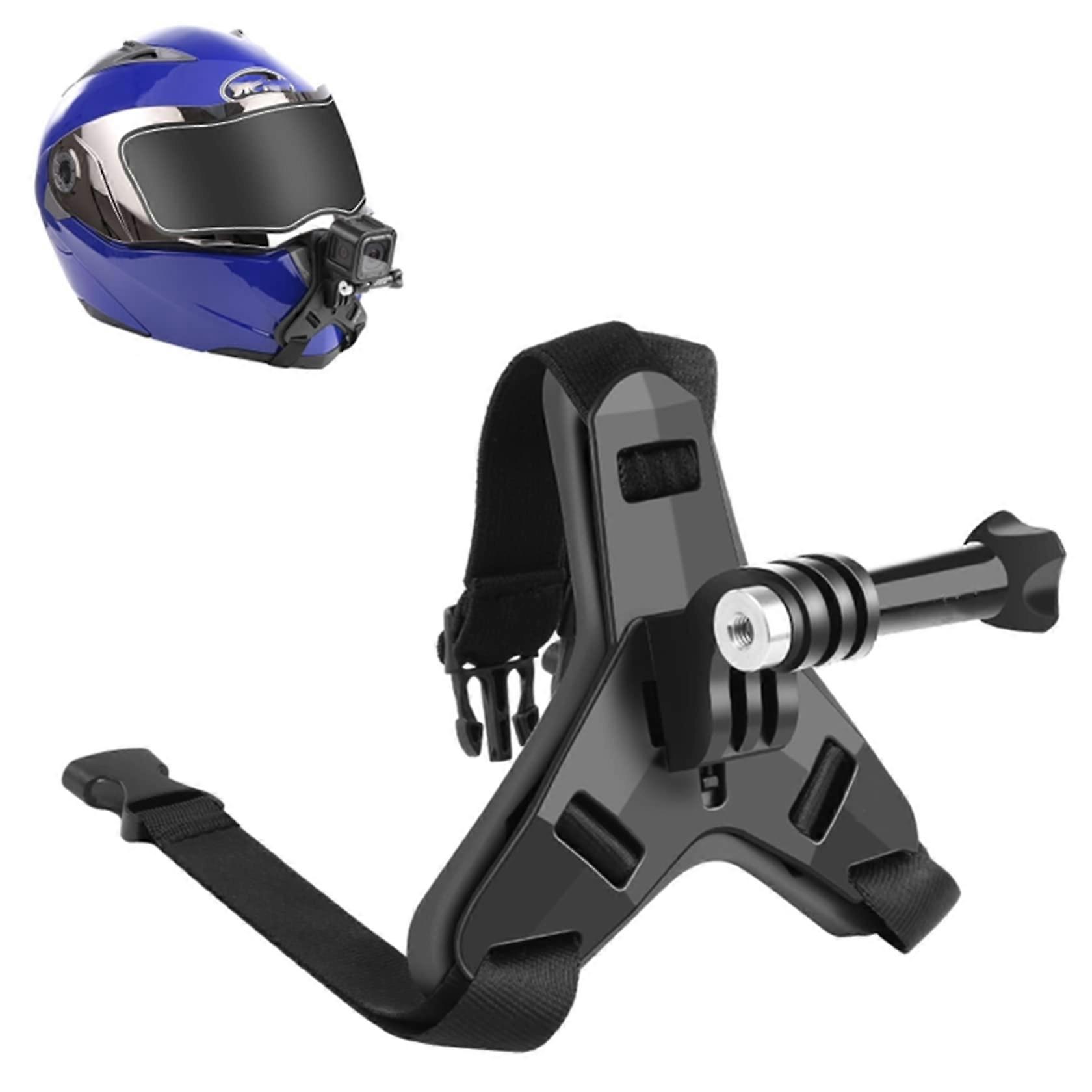 Motorcycle Helmet Chin Strap Mount for Osmo Action/Action 2 for GoPro Hero 10/9/8/7/6/5/4/3/3/2/1 for Insta360 ONE X2/ONE R (Black)