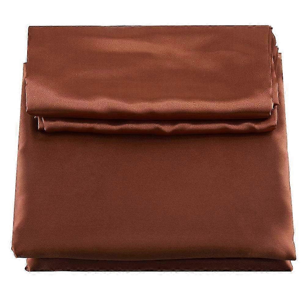 Modern Style Artificial Silk Bedding Set with Pillowcase & Fitted Sheet - Luxurious Queen Size Bed Linen Collection