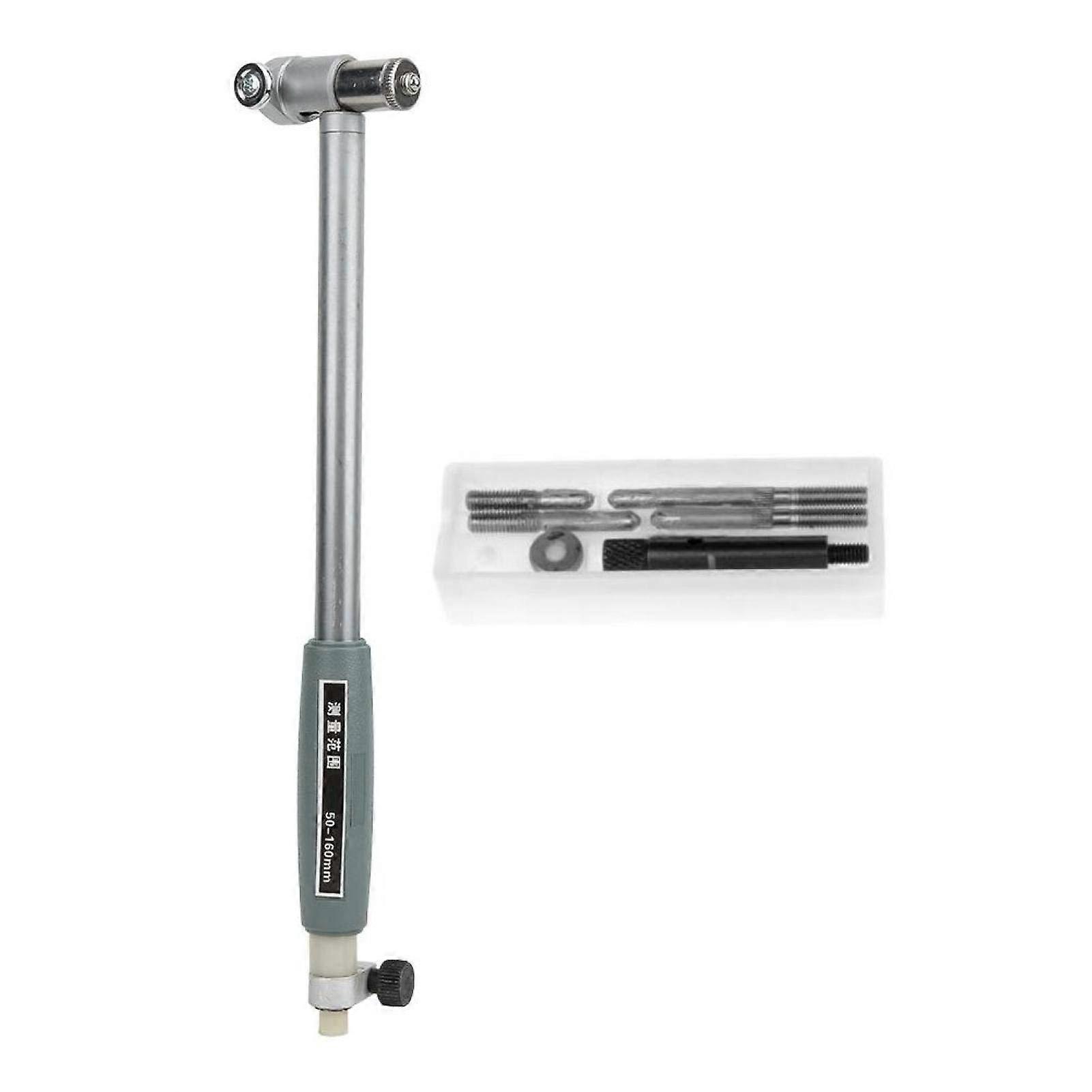 Dial Bore Gauge Rod, 1 Piece High Precision Aluminium Alloy Inner Diameter Display with 4 Side Heads, 50-160 mm