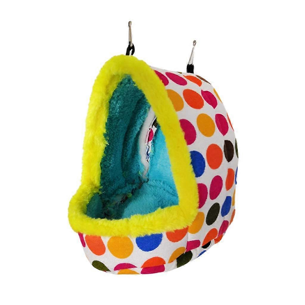 Papagei Cuddle Hut Warm Nest Plush Hammock Tent Small Pet Winter Bed with 2 Metal Hooks for Parakeet Conure Gerbil