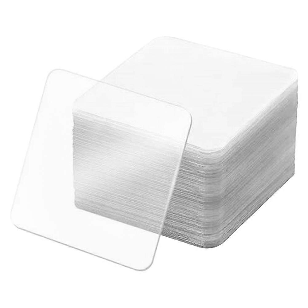 Removable Sticker Tape Transparent Square Pads for Tables Railings Cabinets 120Pcs