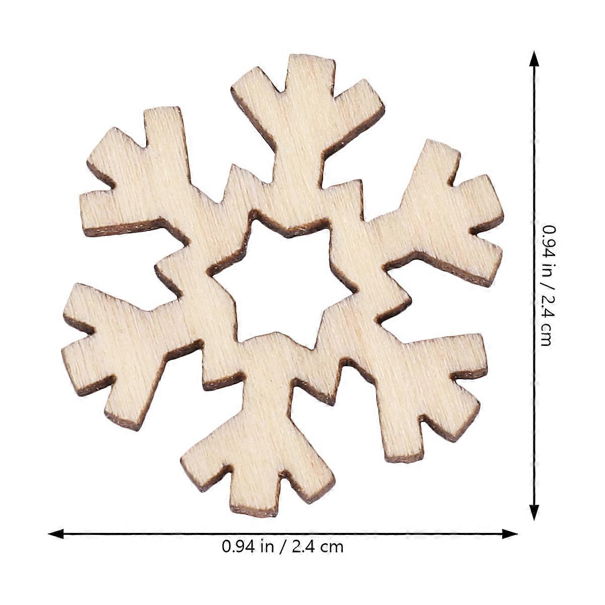 Snowflake Hanging Ornament 200Pcs Snowflake Decoration Brown DIY Craft Decorative Item 0.94X0.94 Inch For Parties