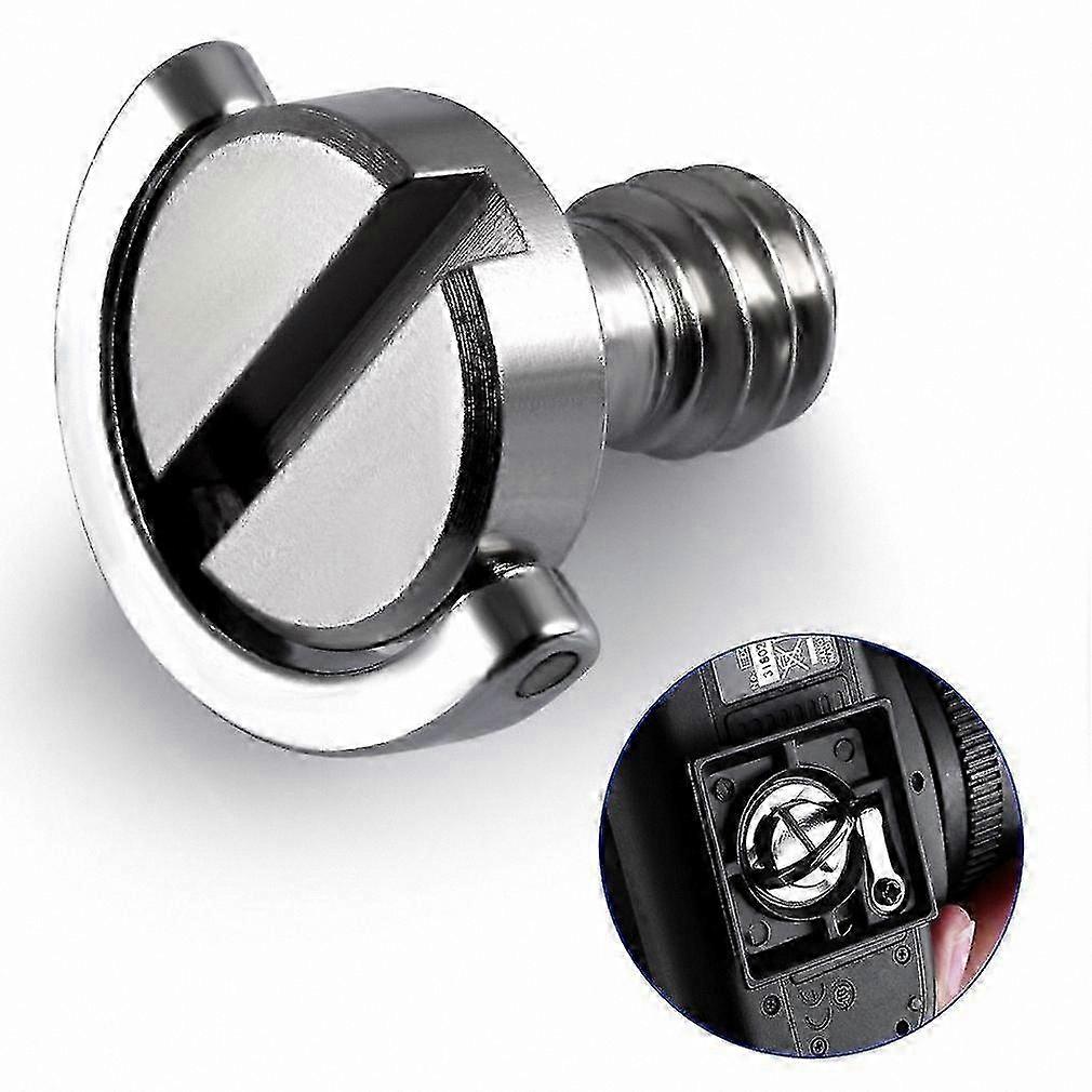 D-Ring Adapter with 1/4 Inch Screw for Tripod Quick Release Plates