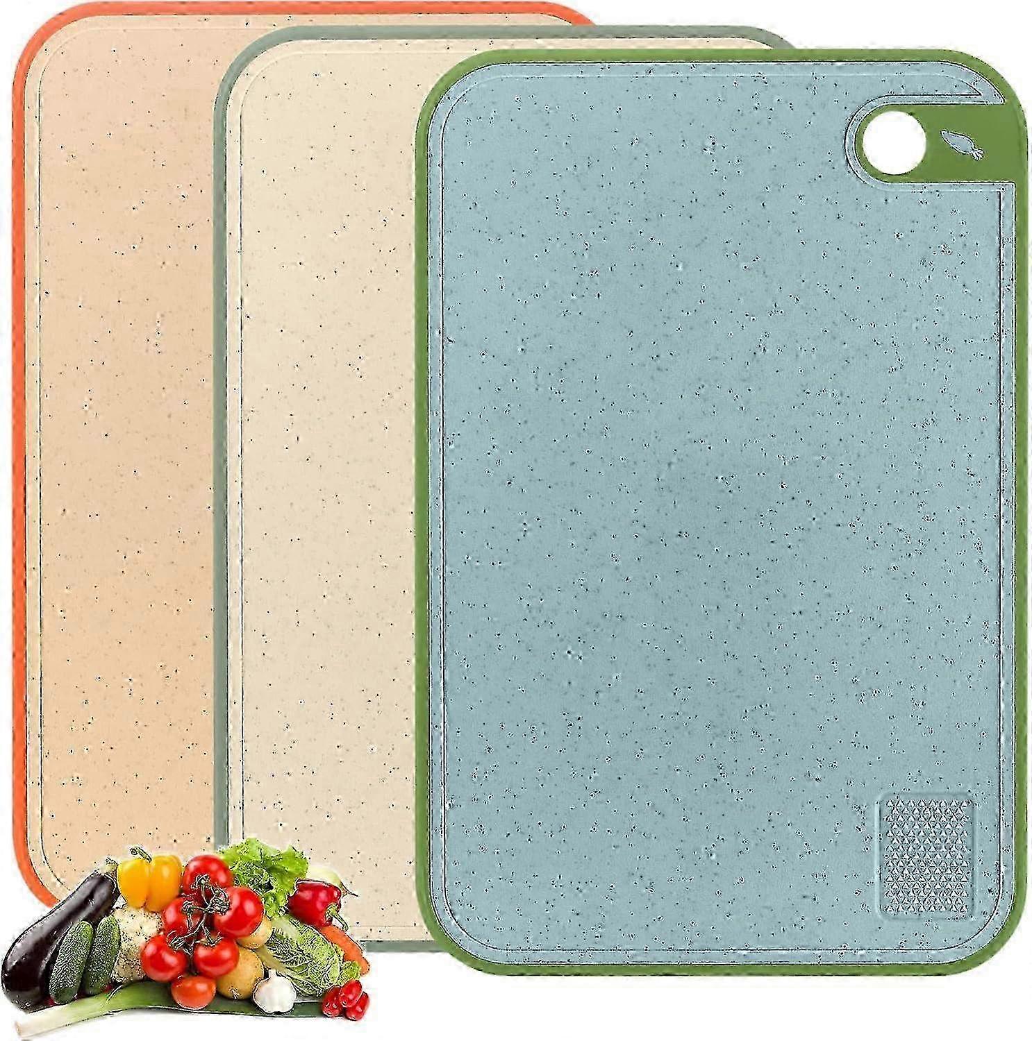 Thick Non-Slip Kitchen Chopping Board with Hanging Holes - Available in 3 Vibrant Colors for Easy Storage & Daily Cooking Tasks