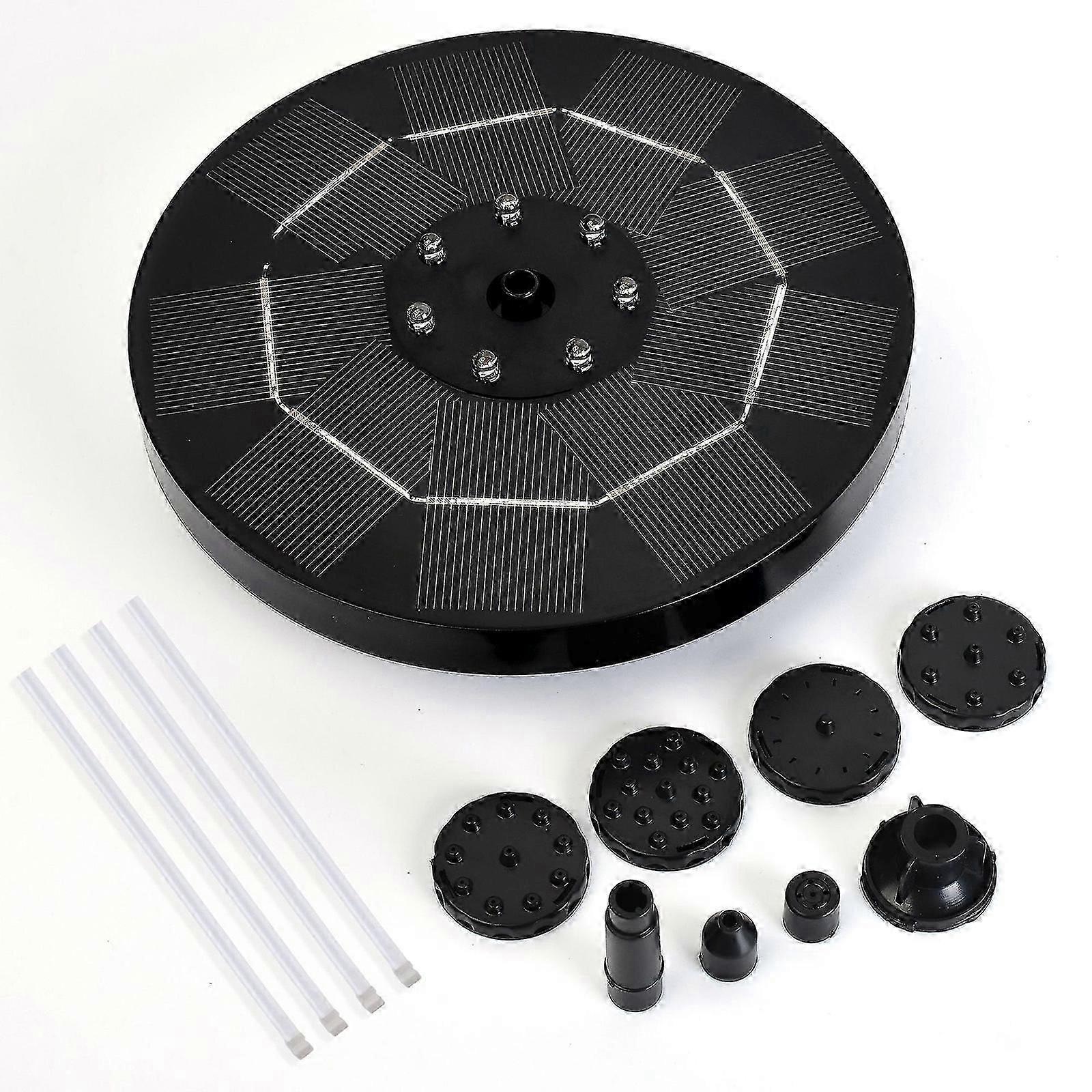 Solar Fountain Pump , Solar Water Fountain Pump with 6 Nozzles, Solar Powered Fountain Pump for Bird Bath