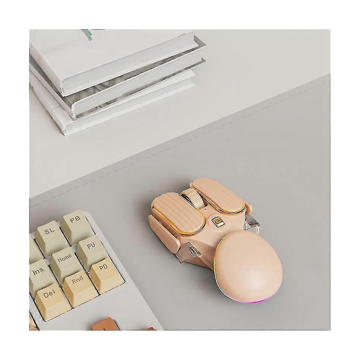 Wireless charging dual-mode mouse, Five-level adjustment, Type-C fast charging, Silent and skin-friendly