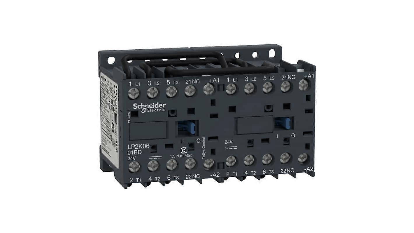 Schneider Contactor 24v Dc 6a 3p Tesys K Reversing Lp2k0601bd