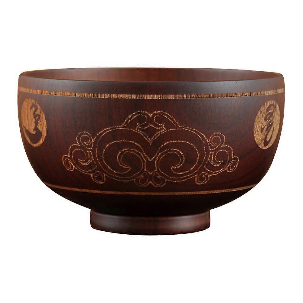 Tigela de Madeira Marrom para Uso Doméstico Bordas Lisas e Design 7,5 polegadas de diâmetro