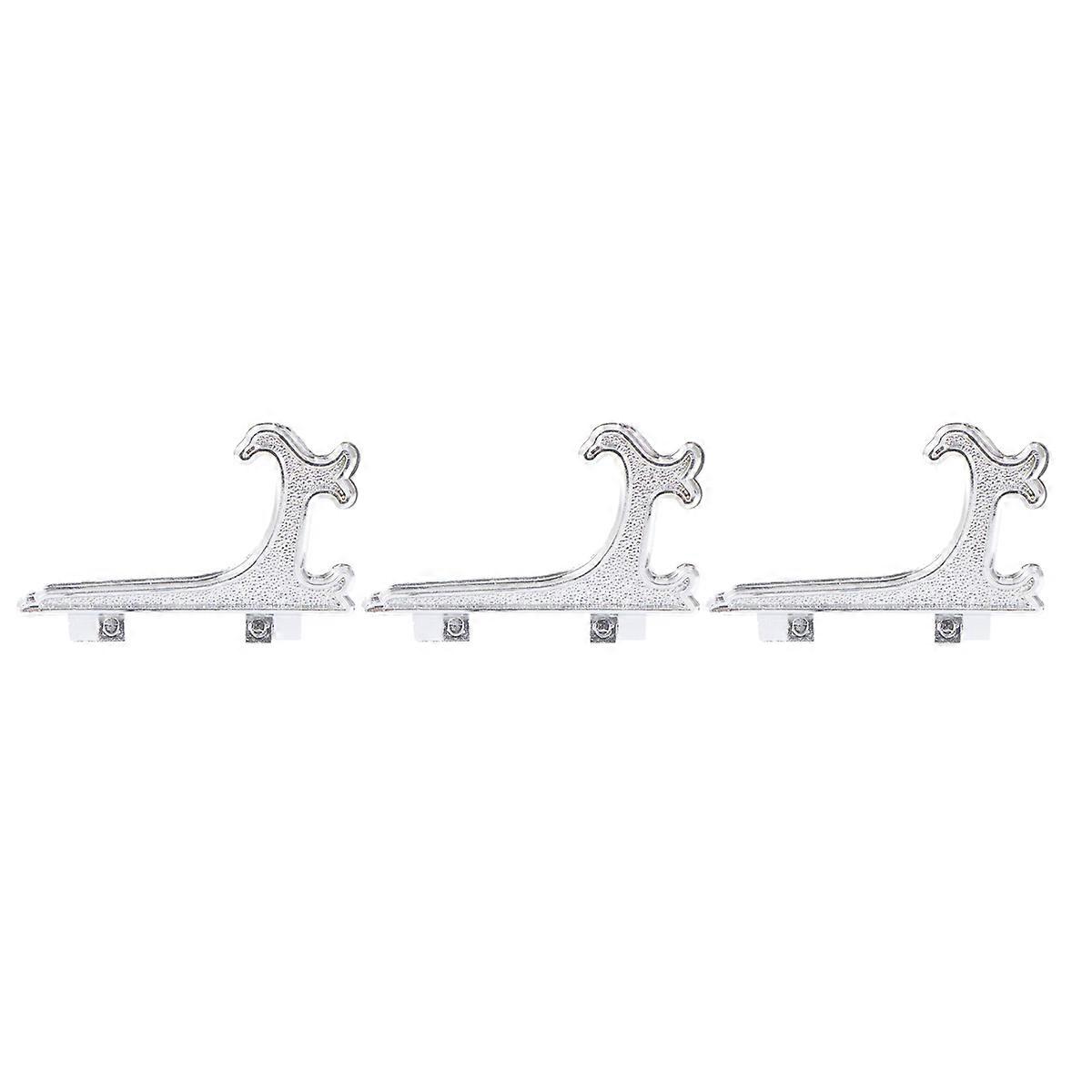 Silver Plastic Display Stand for Plates and Decorations 12 Pieces Foldable Tray Rack