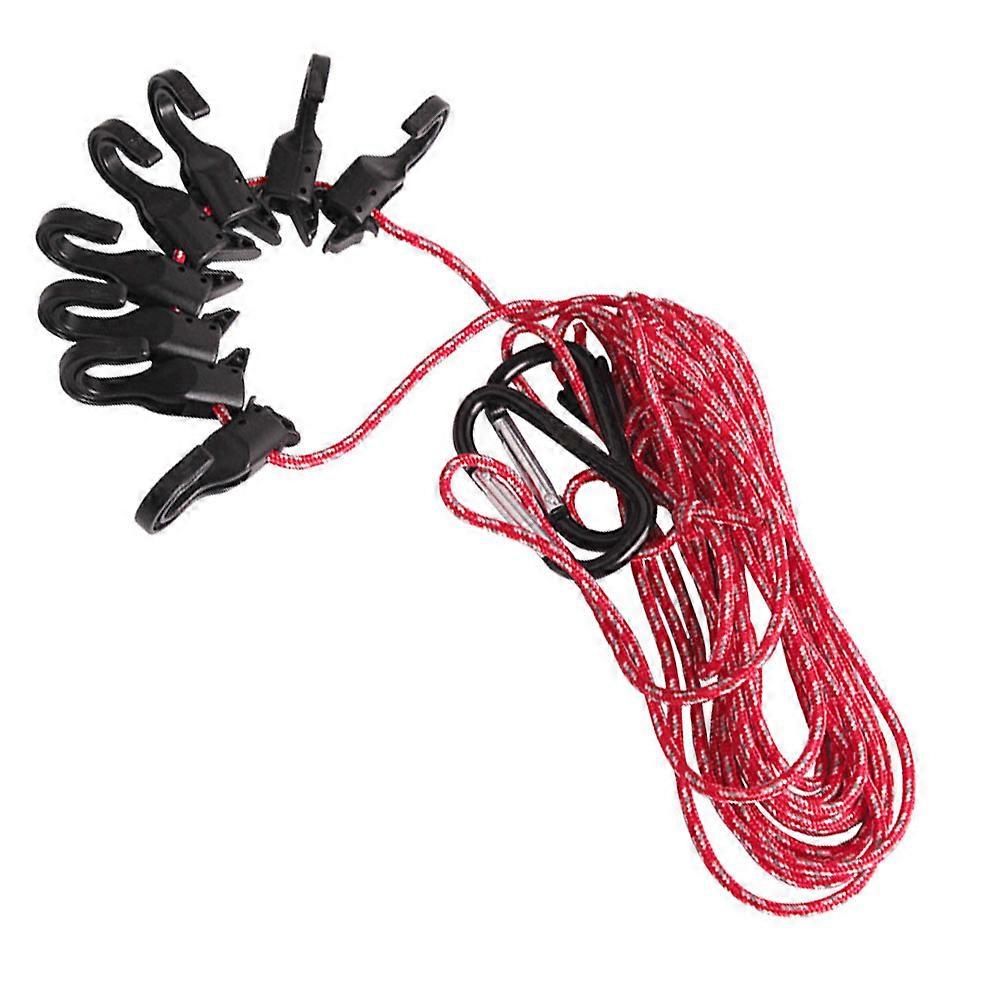 حبل الغسيل متعدد الوظائف في الهواء الطلق معلقة حبل التخييم والعتاد 450X0.5X0.5cm هوك تصميم 1 مجموعة