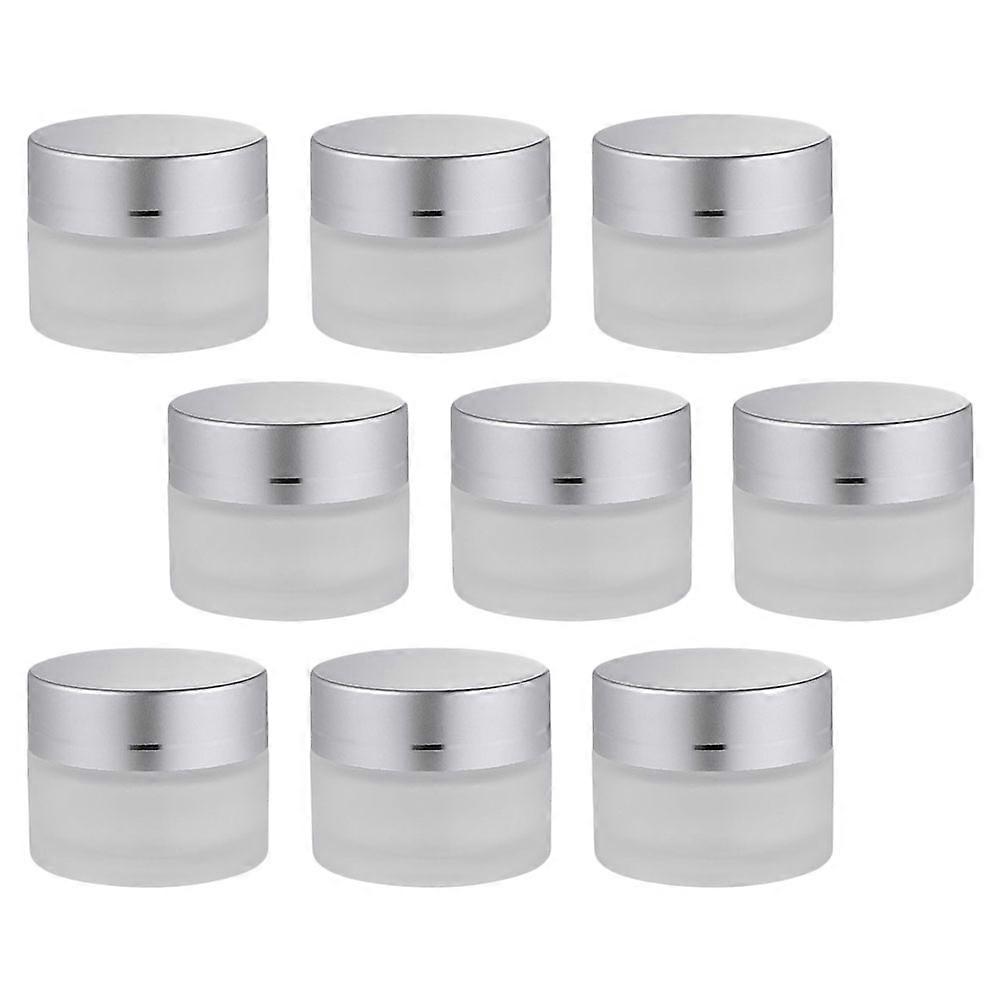 Cream Jars 9Pcs High-End Mini Size Portable Glass Dispenser Suitable For Cosmetic Storage With Leak Prevention Feature And Round Shape