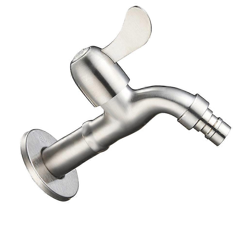 Long Nozzle Bathroom Water Tap Made Of Durable Stainless Steel For Washing Machine And Bathroom Installation 1Set