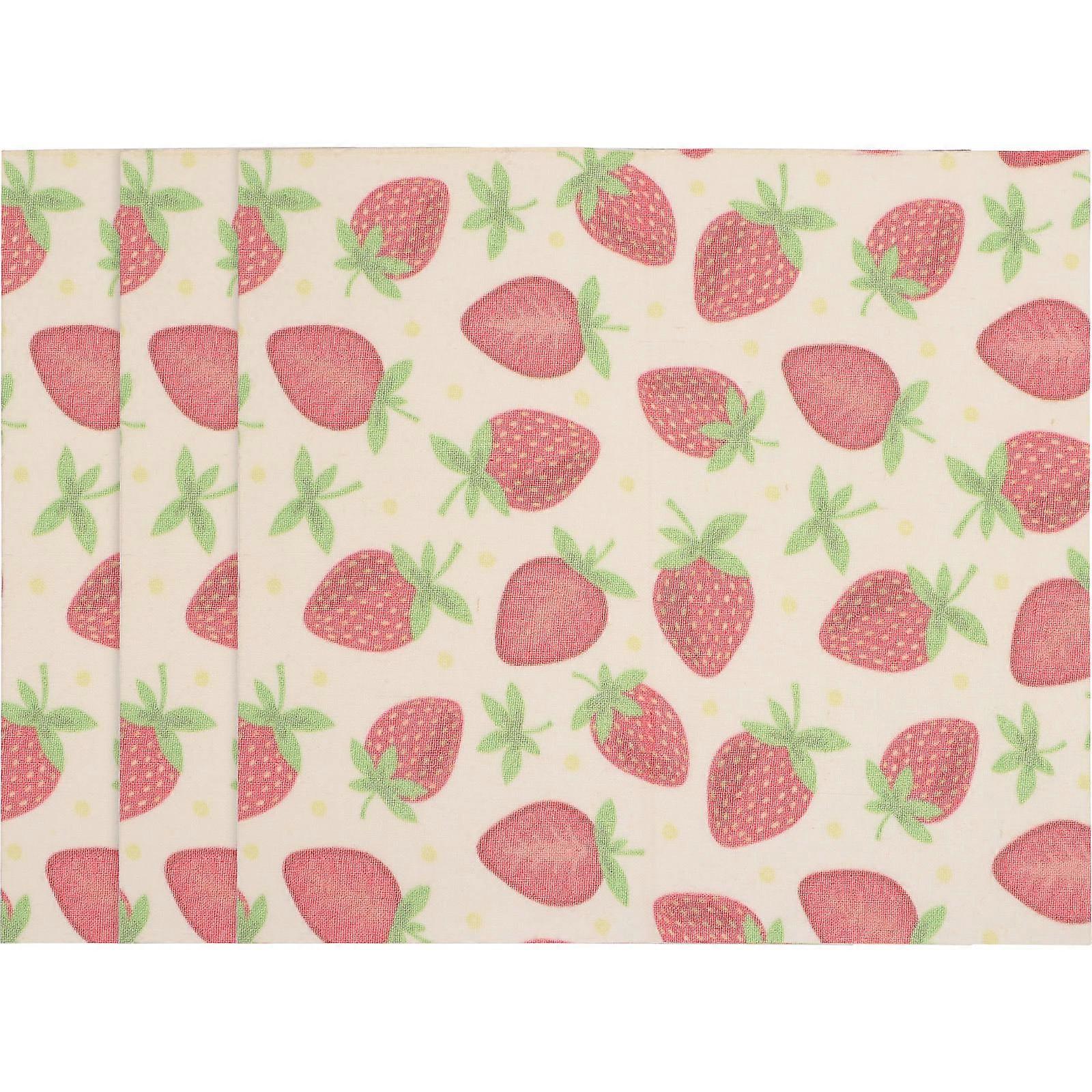 3pcs Reusable Beeswax Food Wraps Fresh Keeping Papers